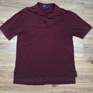 dark red burgundy polo ralph lauren polo shirt